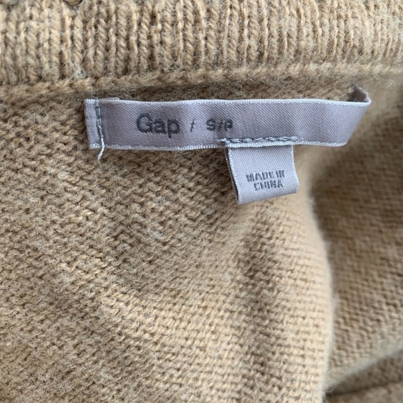 GAP mock neck Knitted sweater size S caramel tan color wool warm winter - Picture 6 of 11